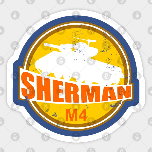 M4 Sherman (distressed) Sticker by TCP